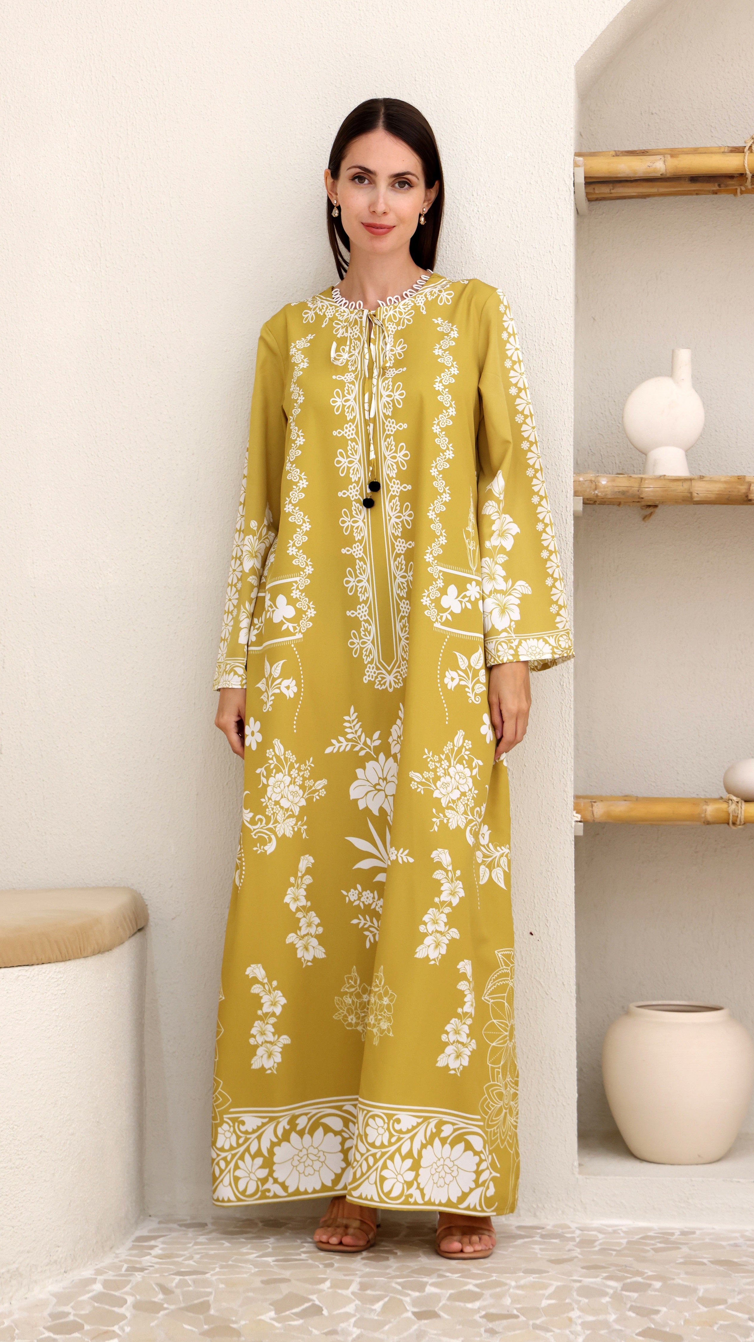 Sylvie Kaftan Dress – LaPaonne UAE