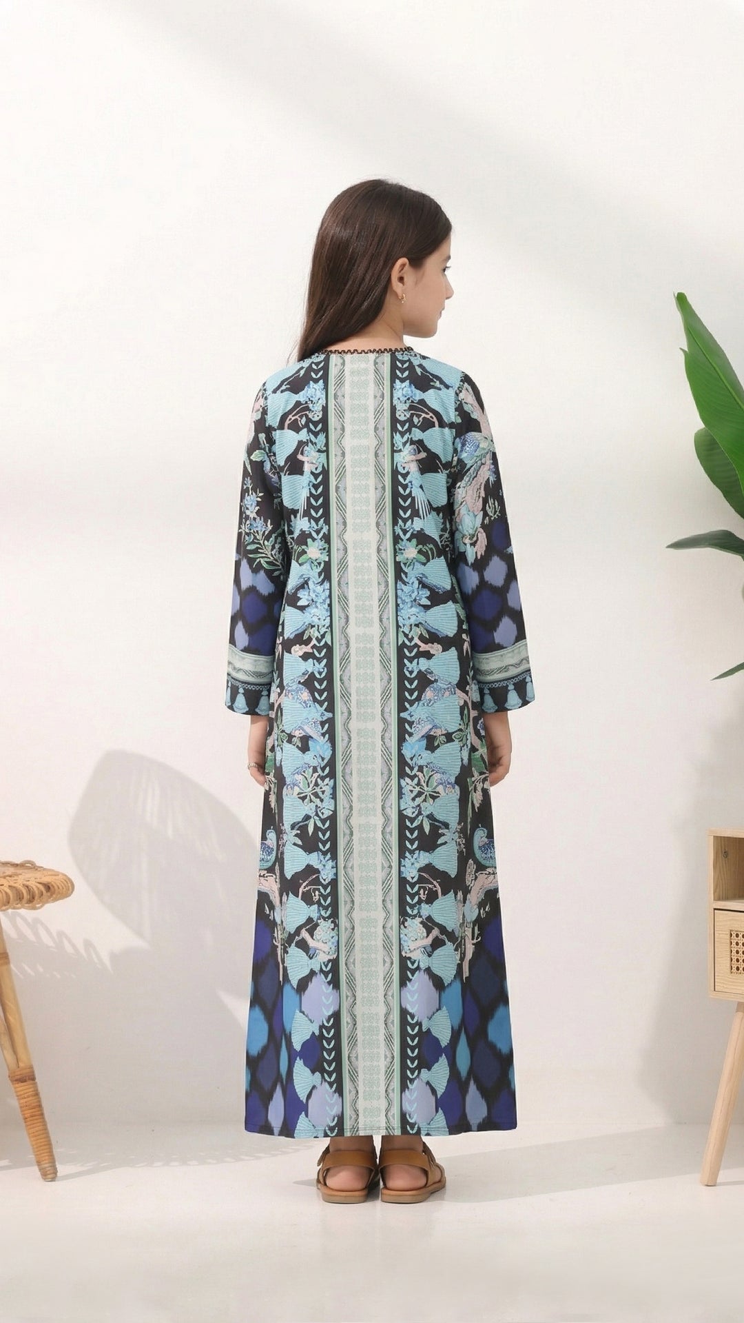 Blossom Charm Kids Kaftan Dress