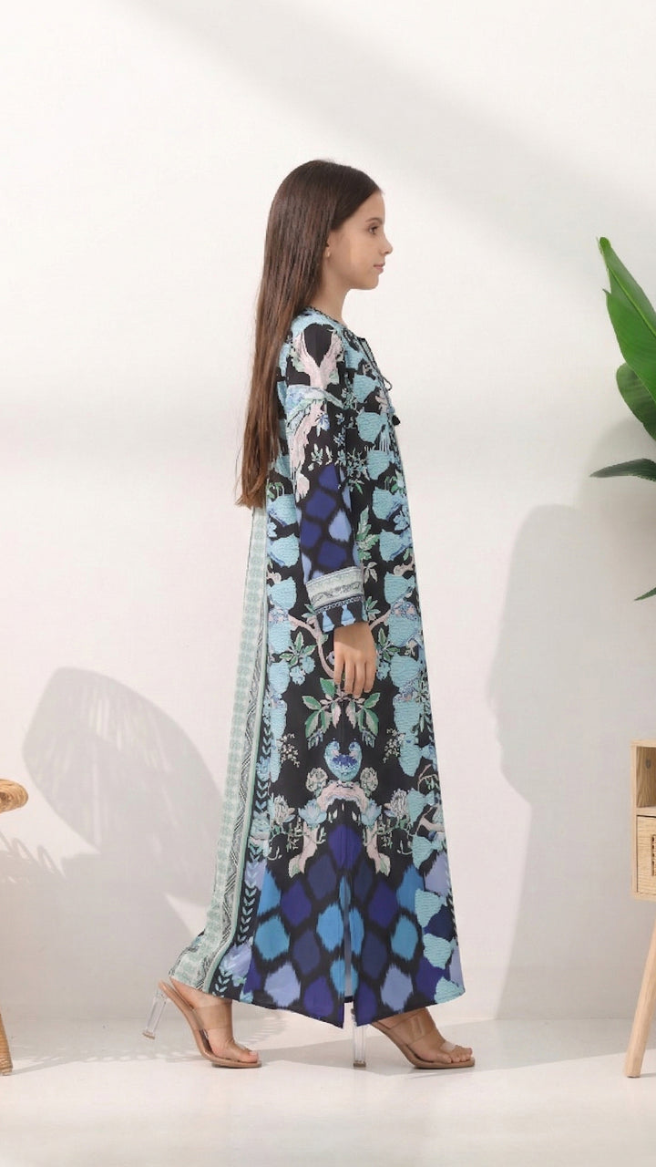 Blossom Charm Kids Kaftan Dress