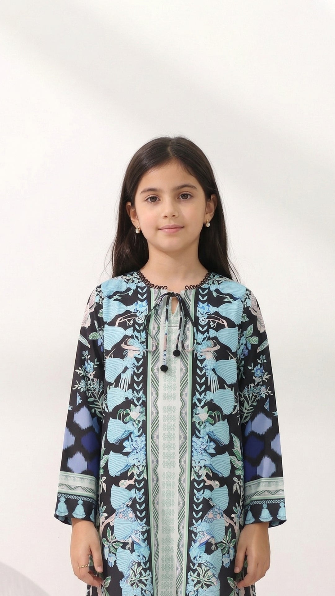 Blossom Charm Kids Kaftan Dress