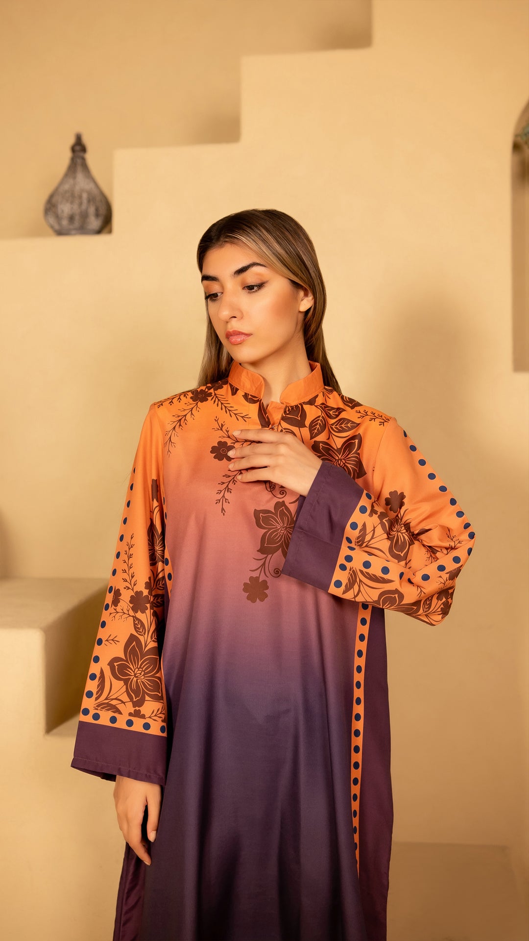 Rovelle Crimson Kaftan Dress