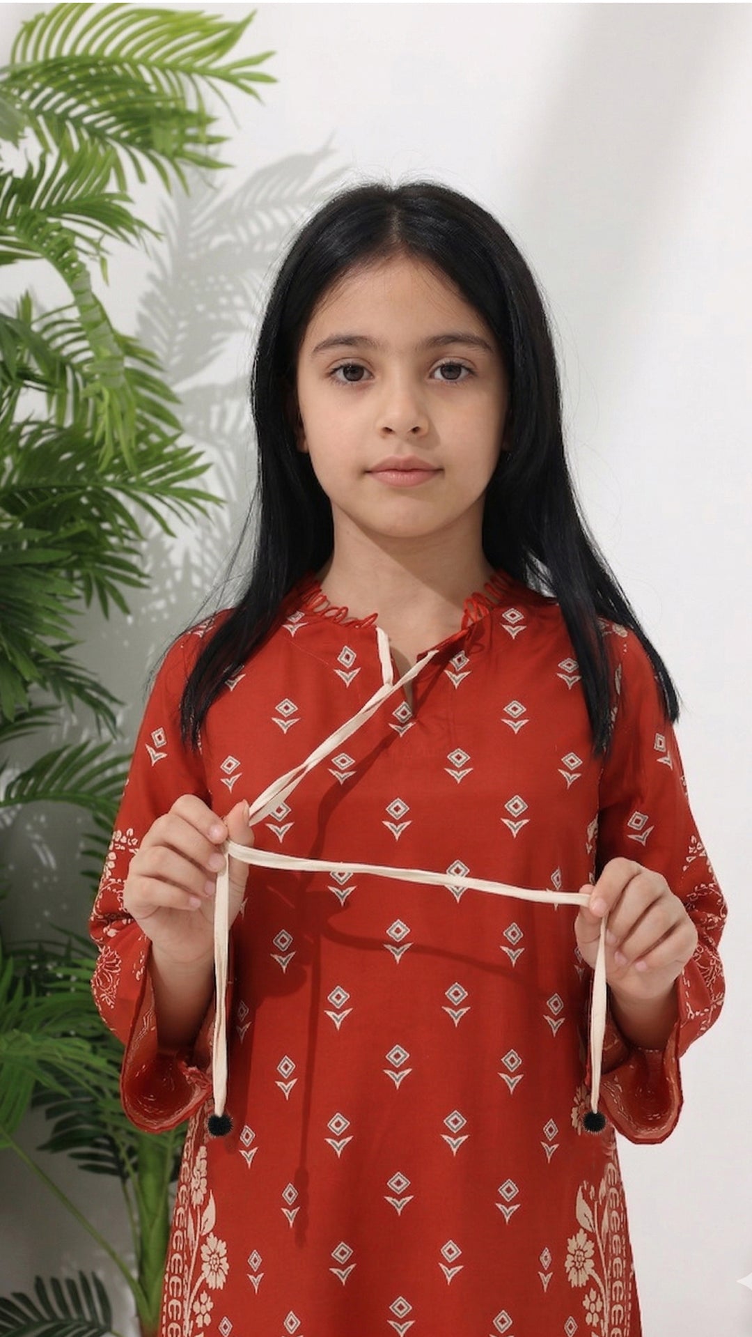 Zephara Garnet Kids Kaftan Dress