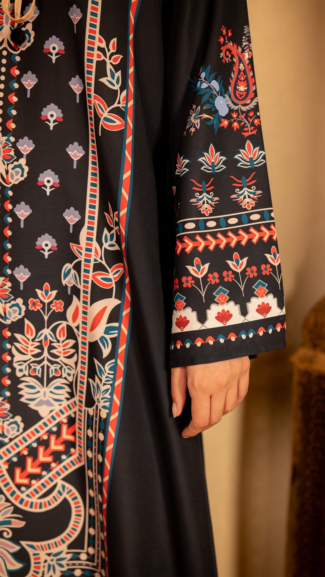 Onyx Ornament Kaftan Dress