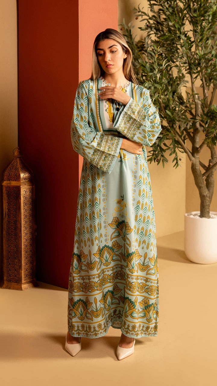 Verdant Dawn Kaftan Dress