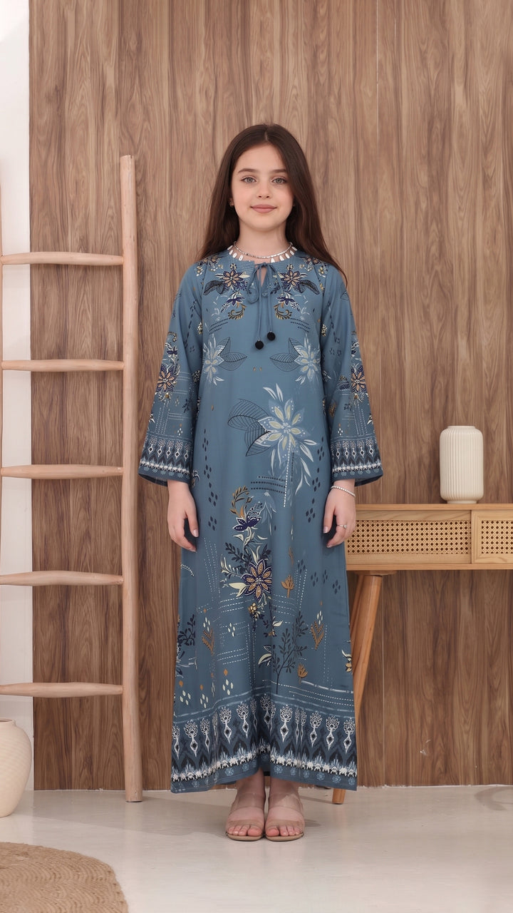 Indigo Serenity Kids Kaftan Dress
