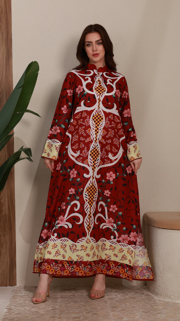 Crimsonelle Kaftan Dress