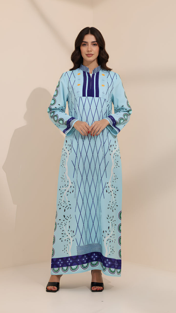 Elanith Azure Kaftan Dress