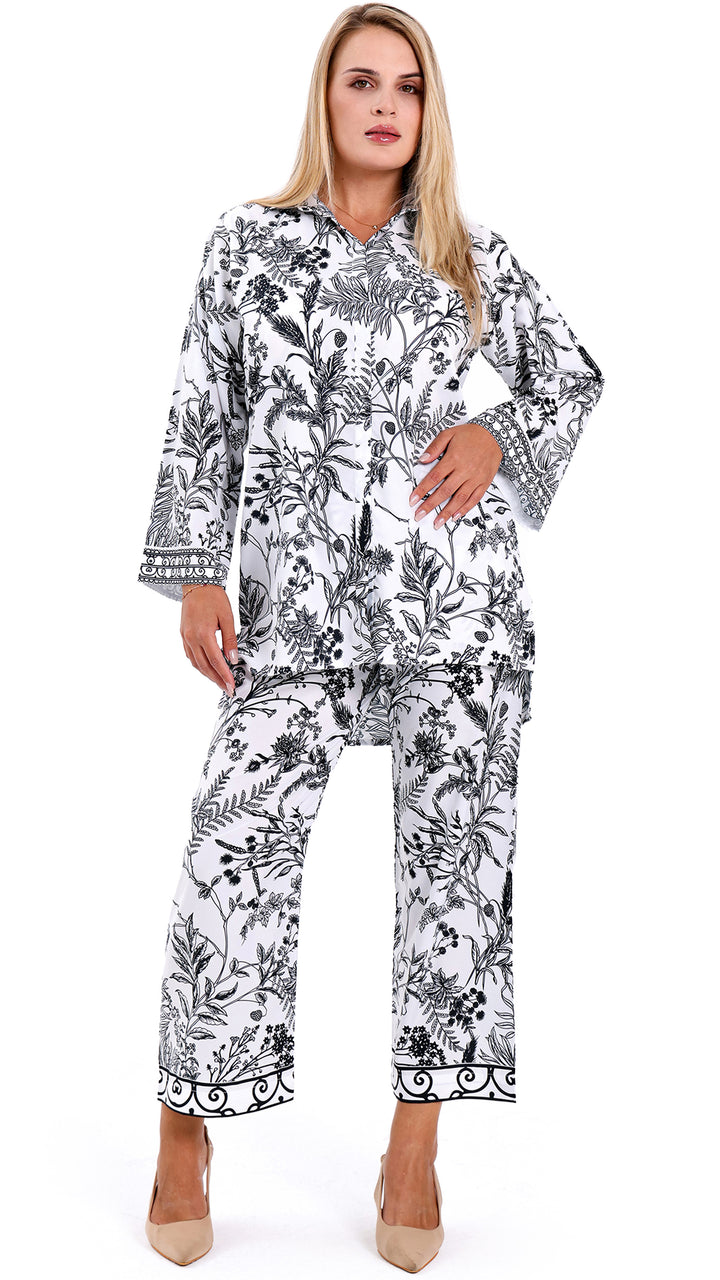 Zarelle White Matching Co-ord Set