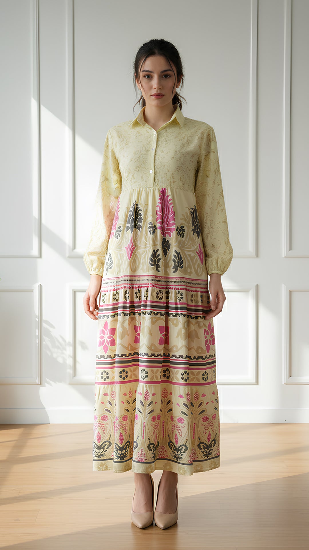 floral shirt dress for women in UAE