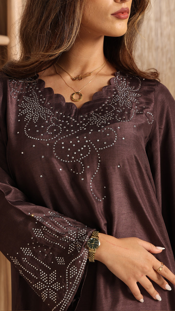 Brivelle Tussar Silk Kaftan Dress