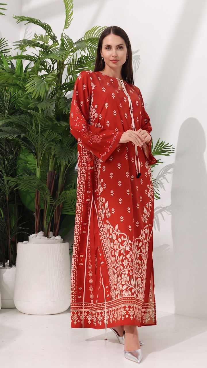 Zephara Garnet Kaftan Dress
