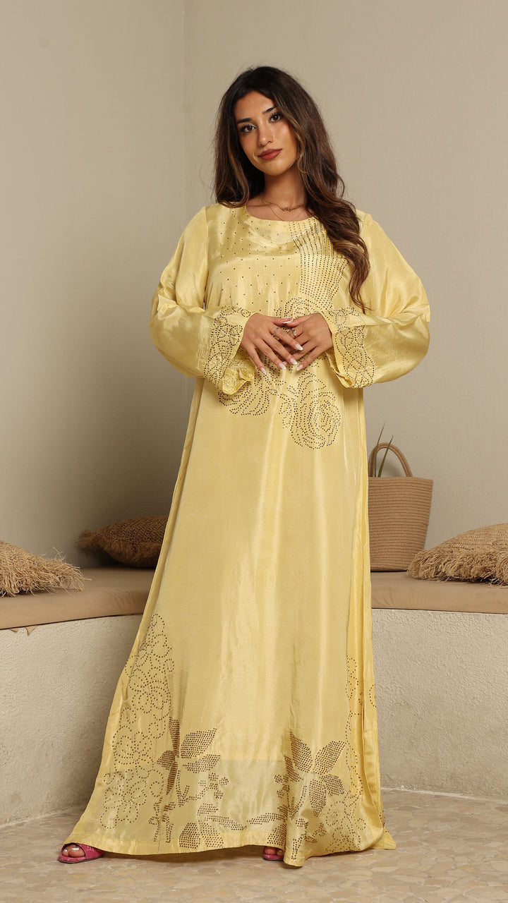 Elvaria Tussar Silk Kaftan Dress