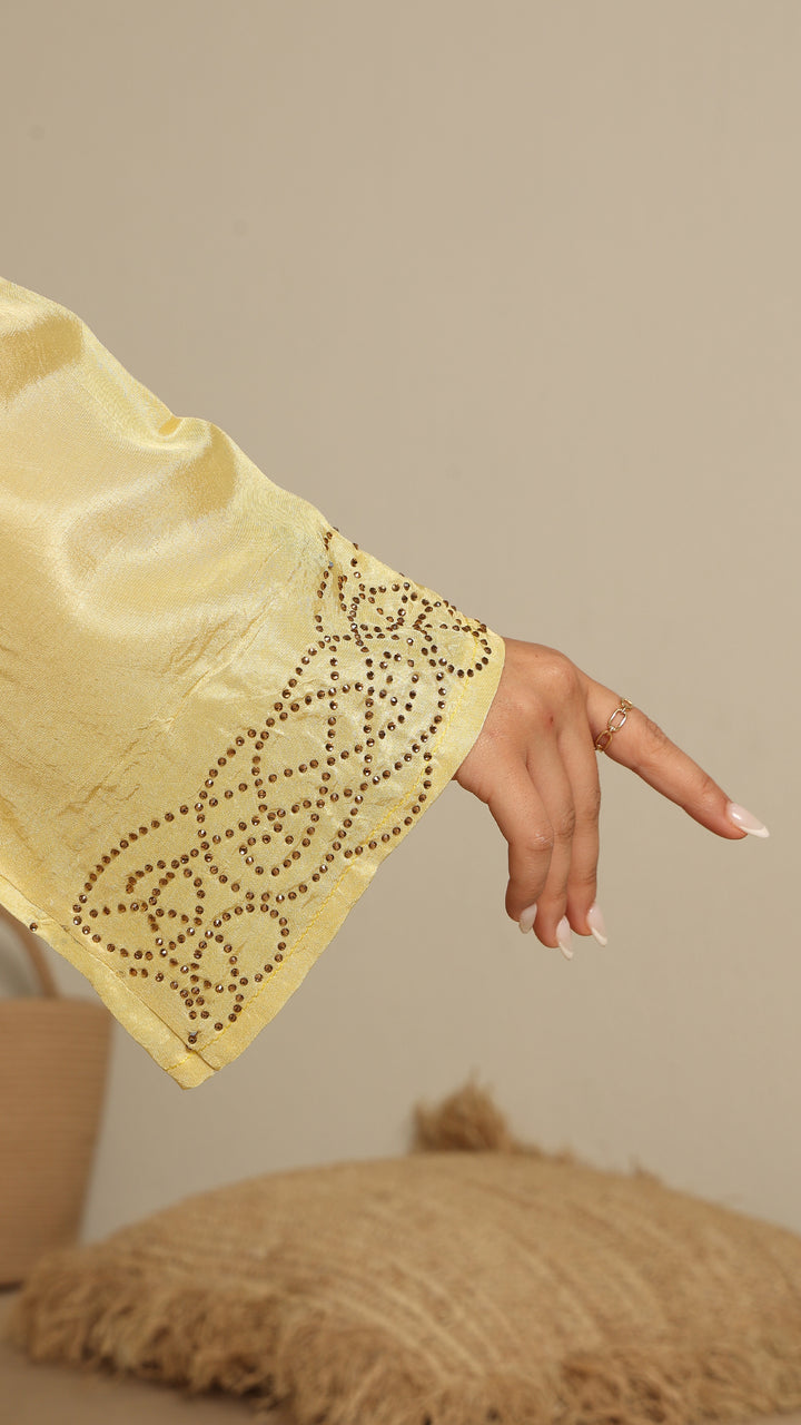 Elvaria Tussar Silk Kaftan Dress