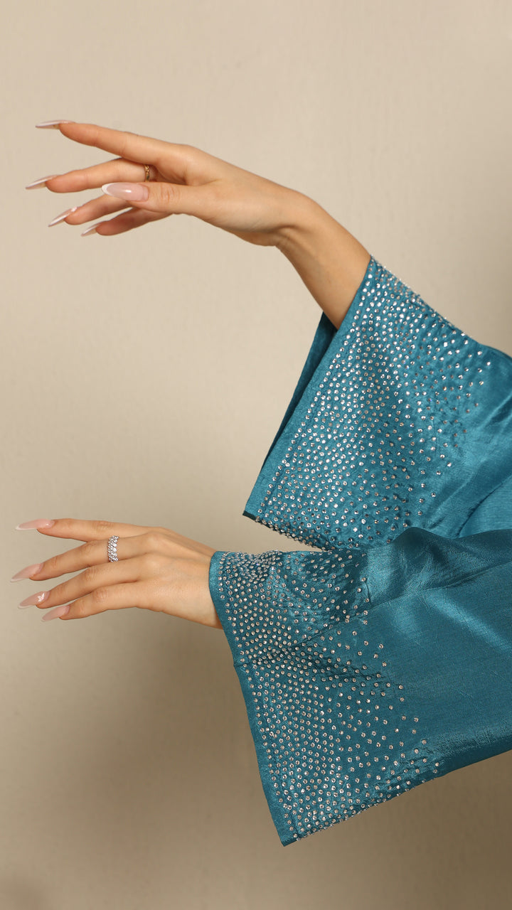 Velazura Tussar Silk Kaftan Dress