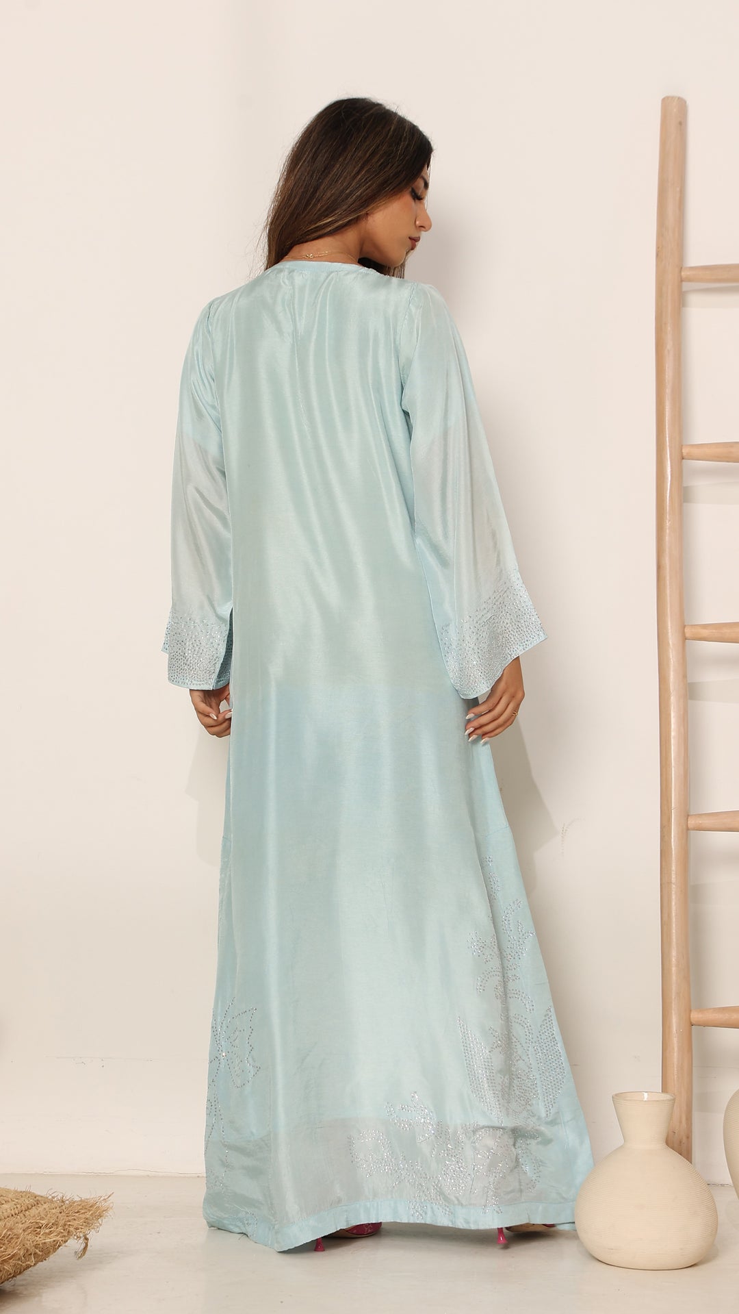 Aqualisse Tussar Silk Kaftan Dress