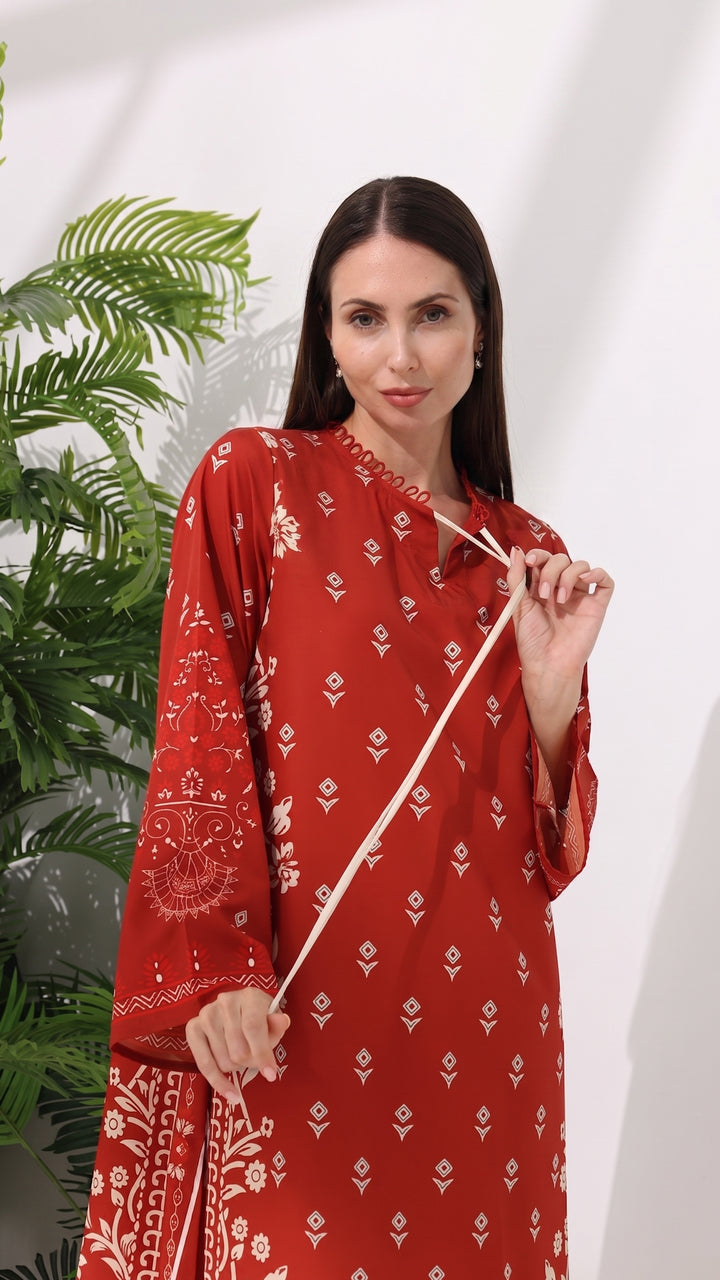Zephara Garnet Kaftan Dress