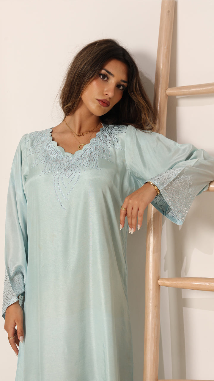 Aqualisse Tussar Silk Kaftan Dress