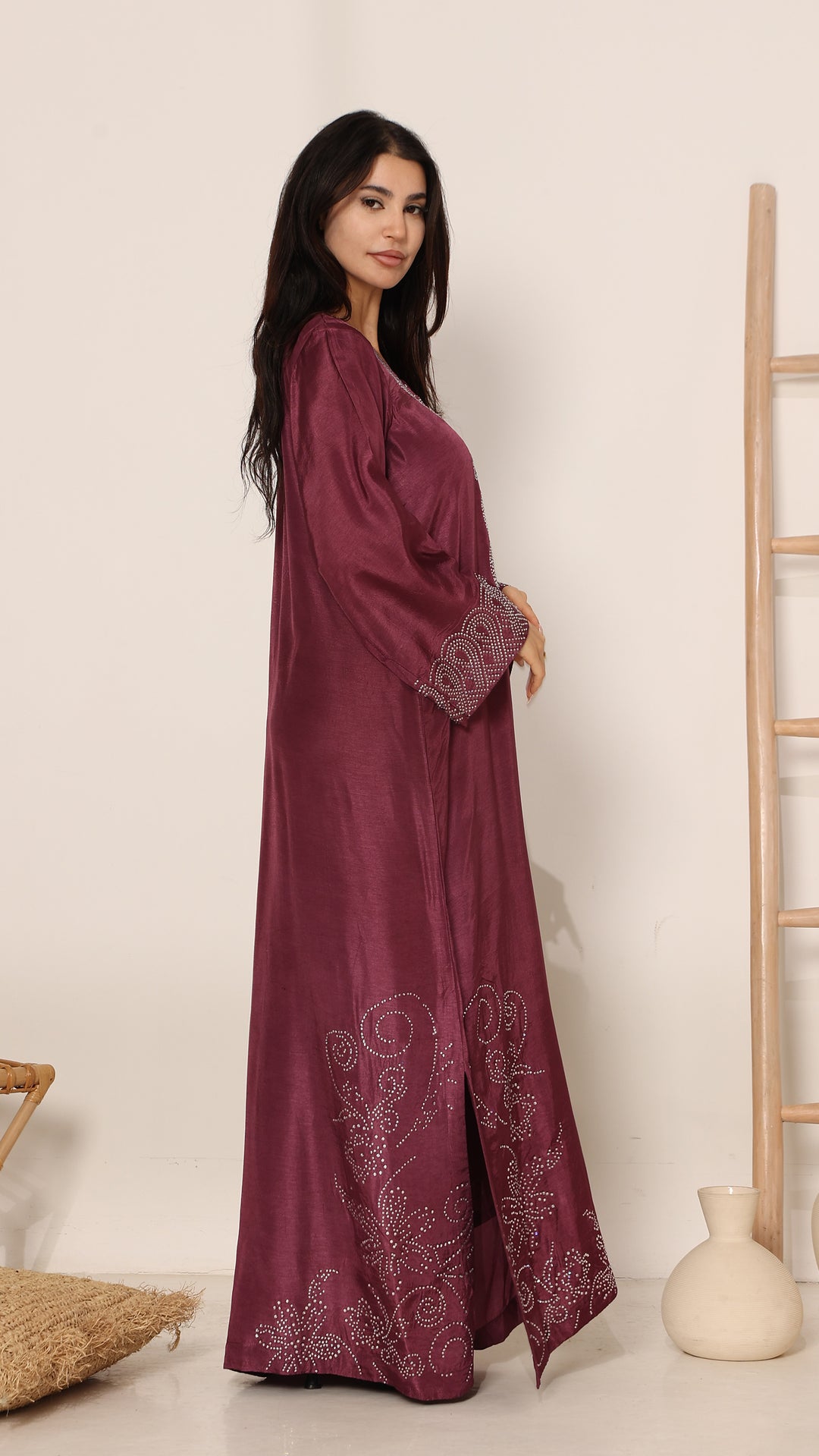 Aurevielle Tussar Silk Kaftan Dress