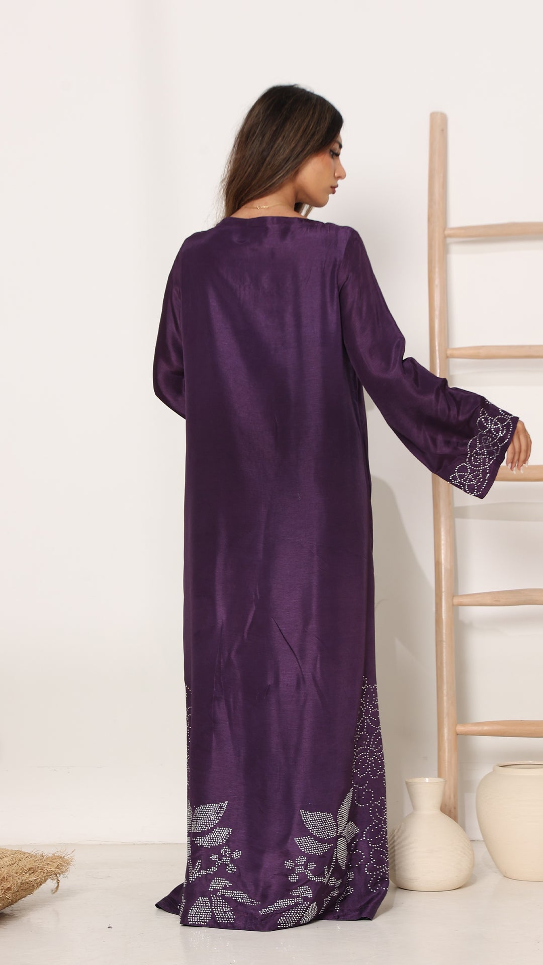 Avelisse Tussar Silk Kaftan Dress