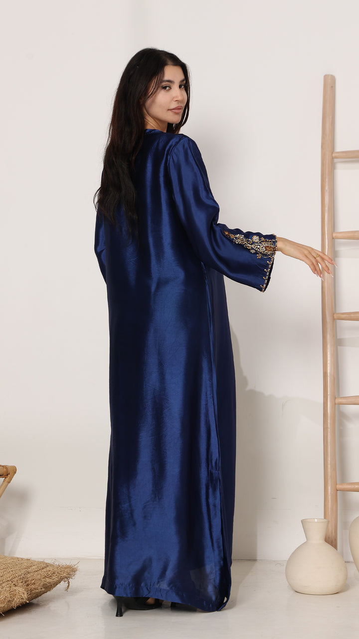 Sapphira Premium Lustrous Silk Kaftan