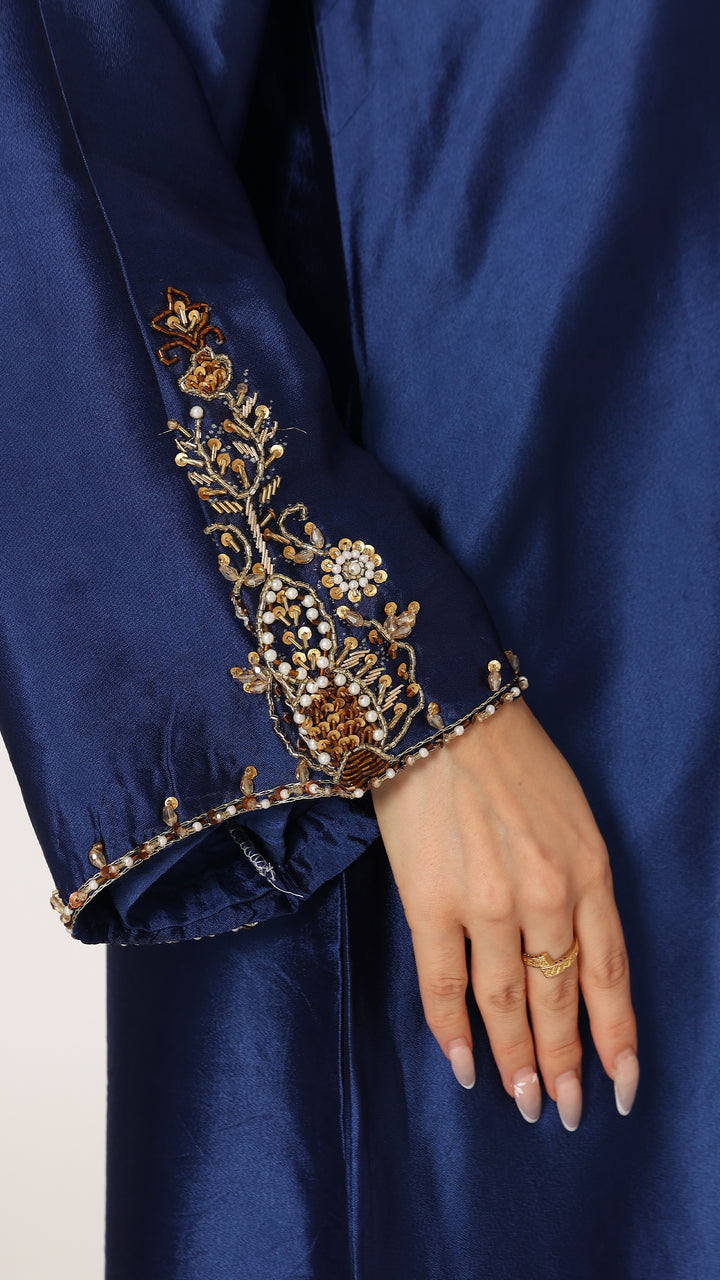 Sapphira Premium Lustrous Silk Kaftan