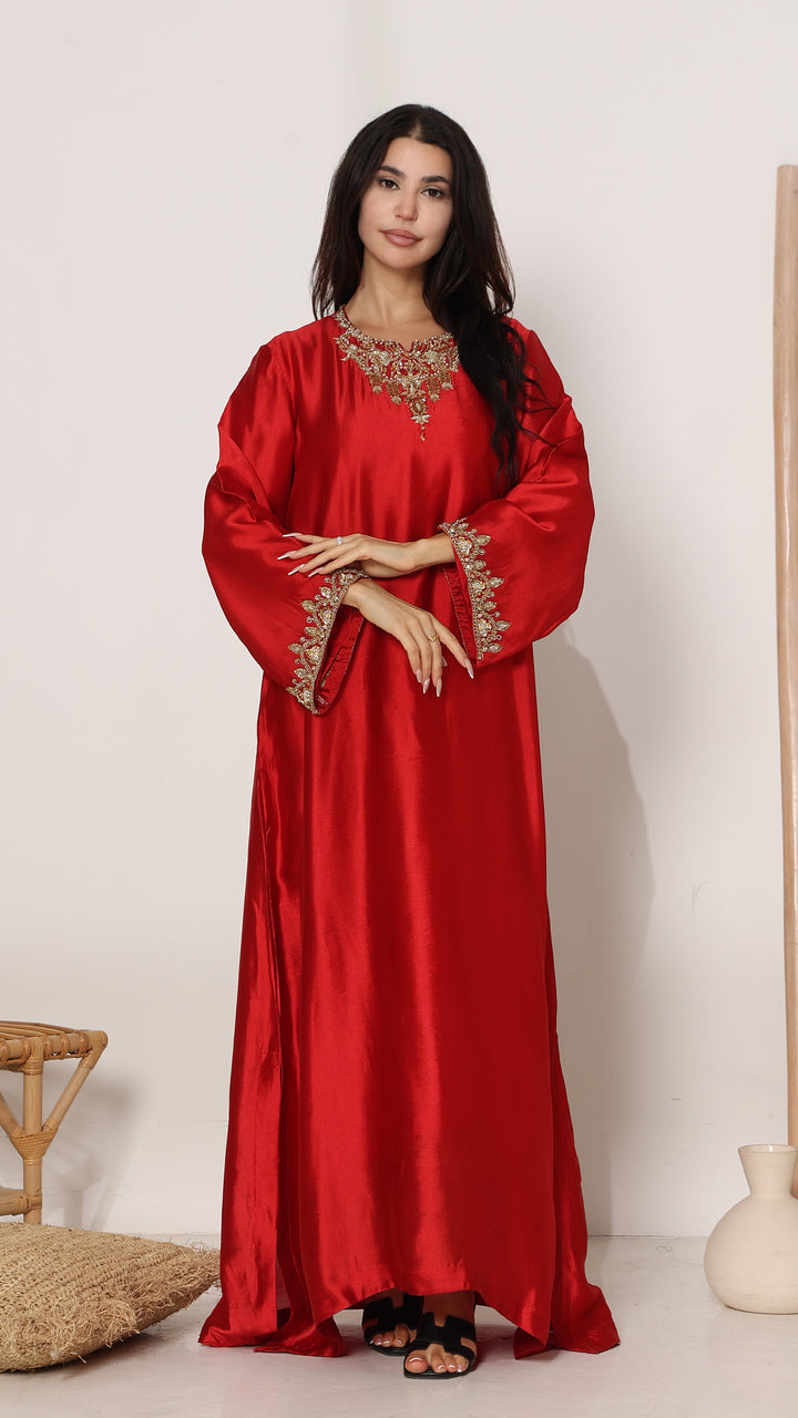Rubelix Premium Lustrous Silk Kaftan