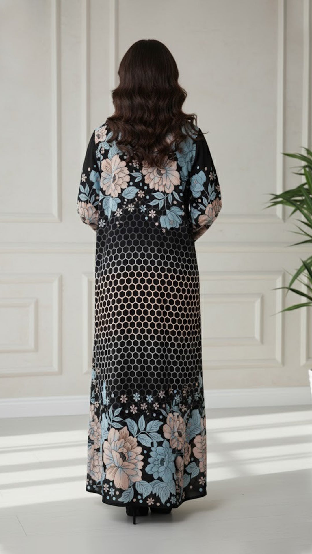 Fleur Noire Kaftan Dress