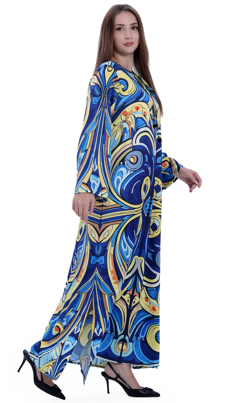 Blue Seraph Kaftan Dress