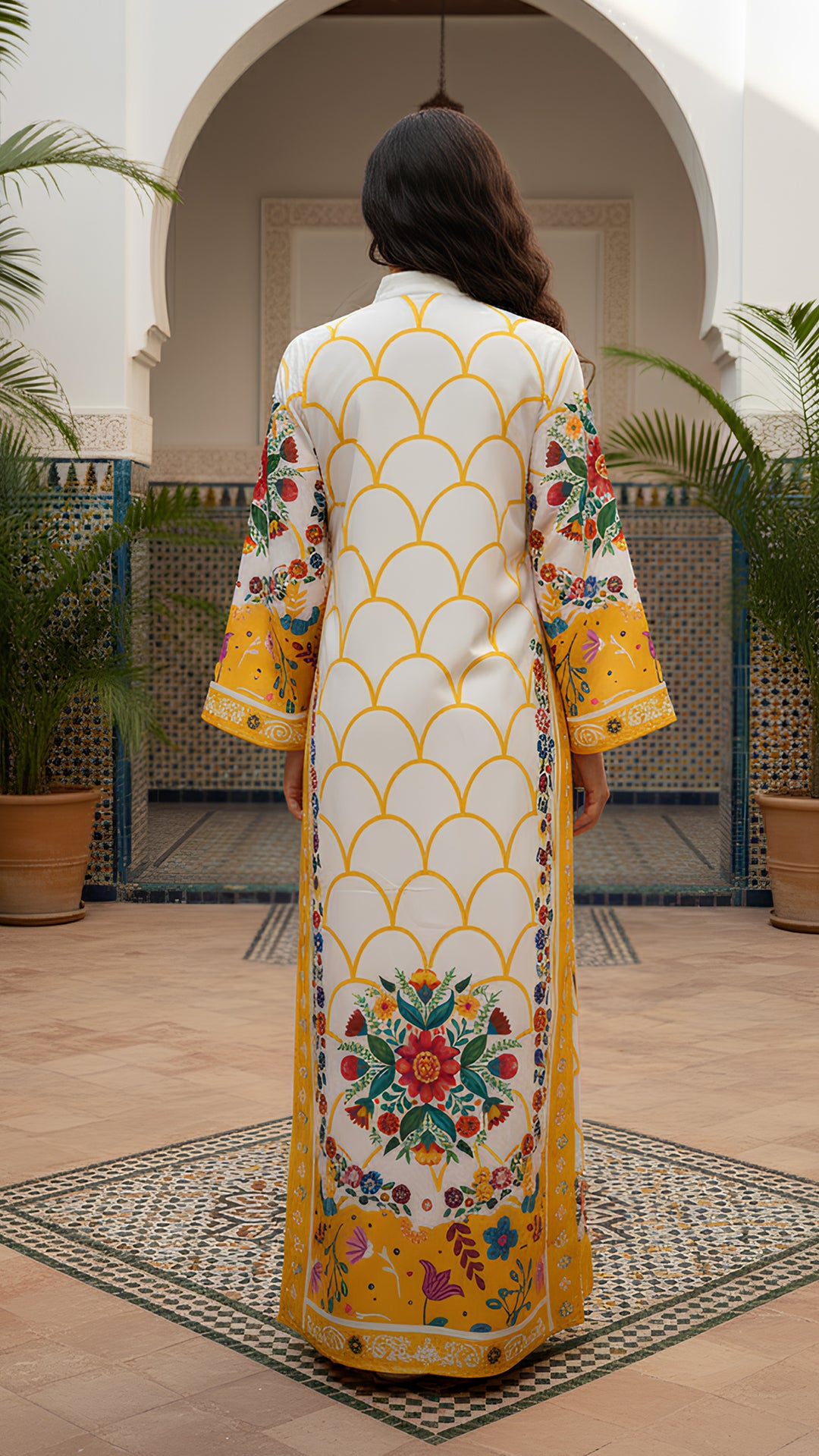 Vibrant Reverie Kaftan Dress