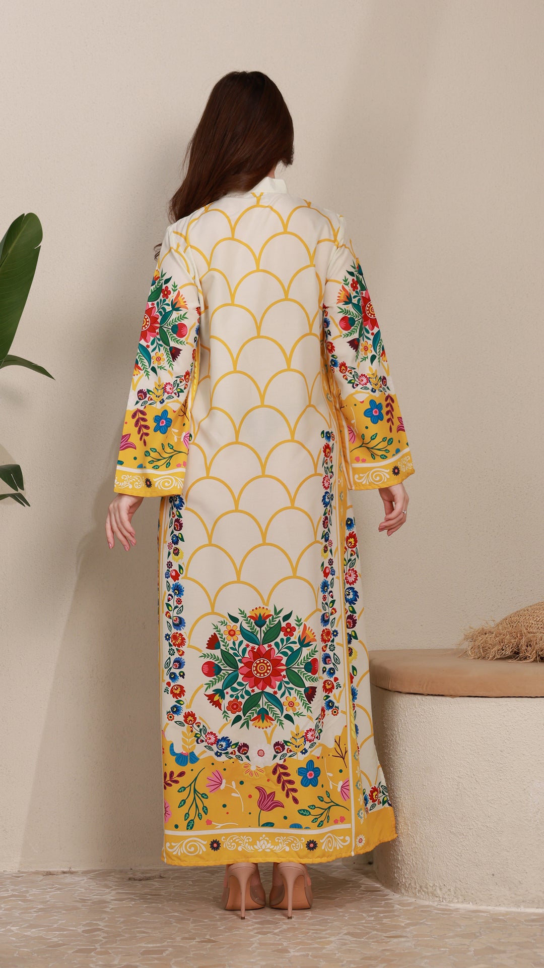 Vibrant Reverie Kaftan Dress