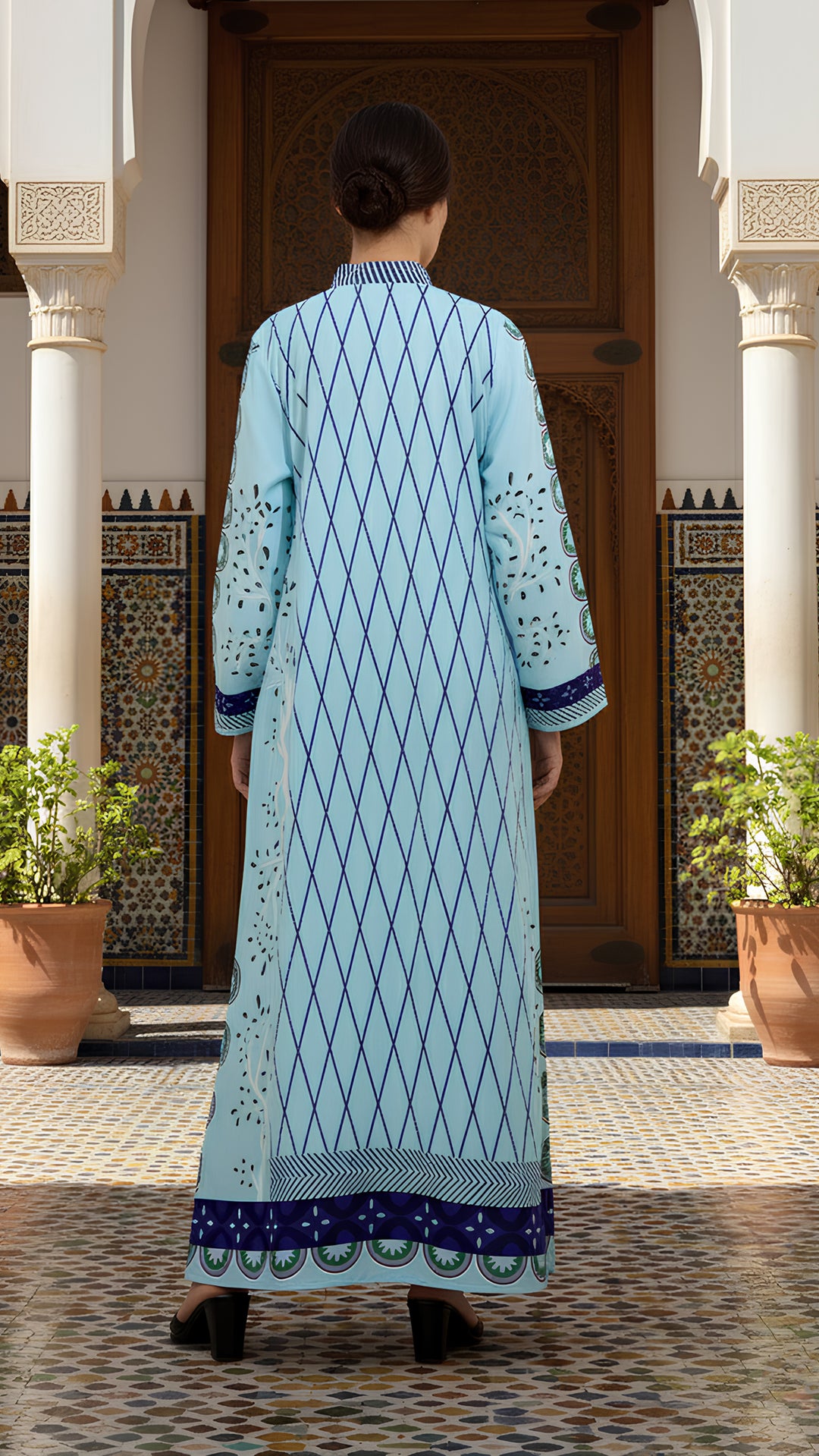 Elanith Azure Kaftan Dress