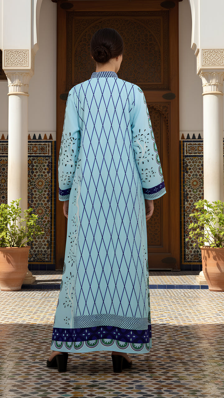 Elanith Azure Kaftan Dress