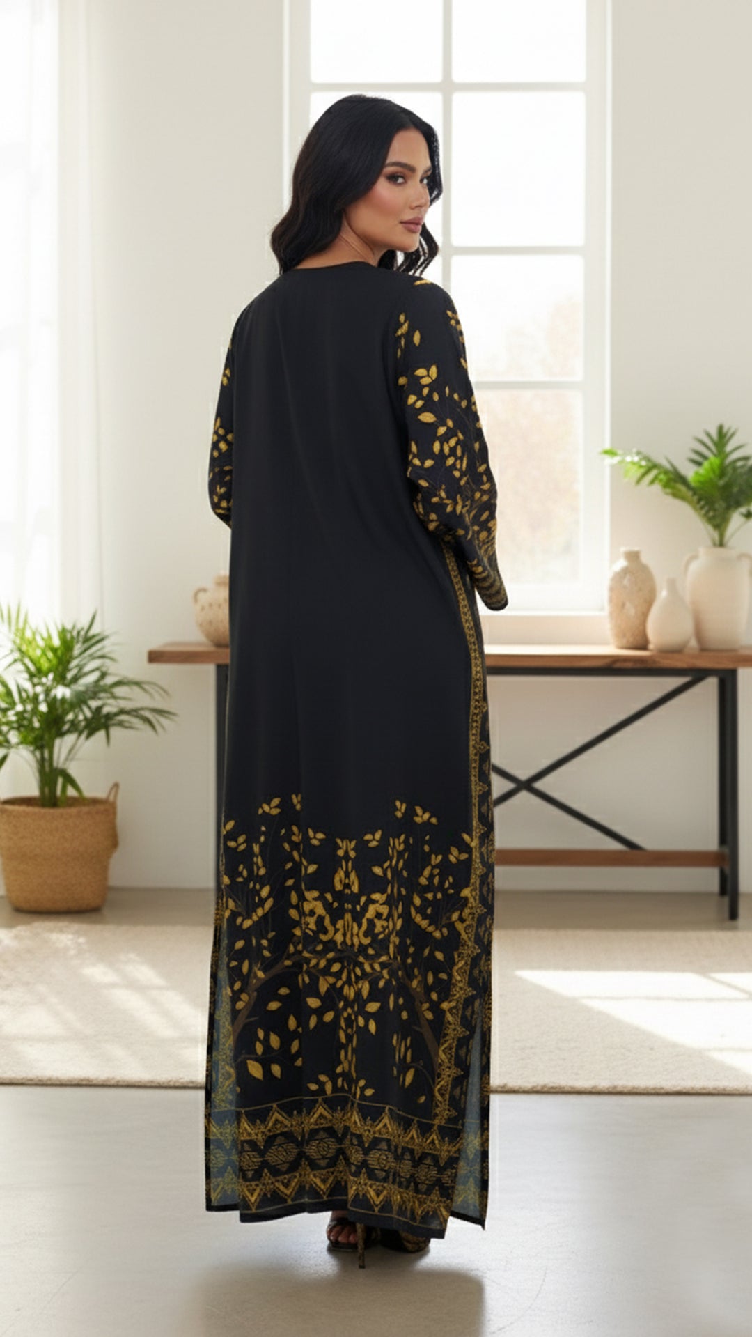 Elaren Onyx Kaftan Dress