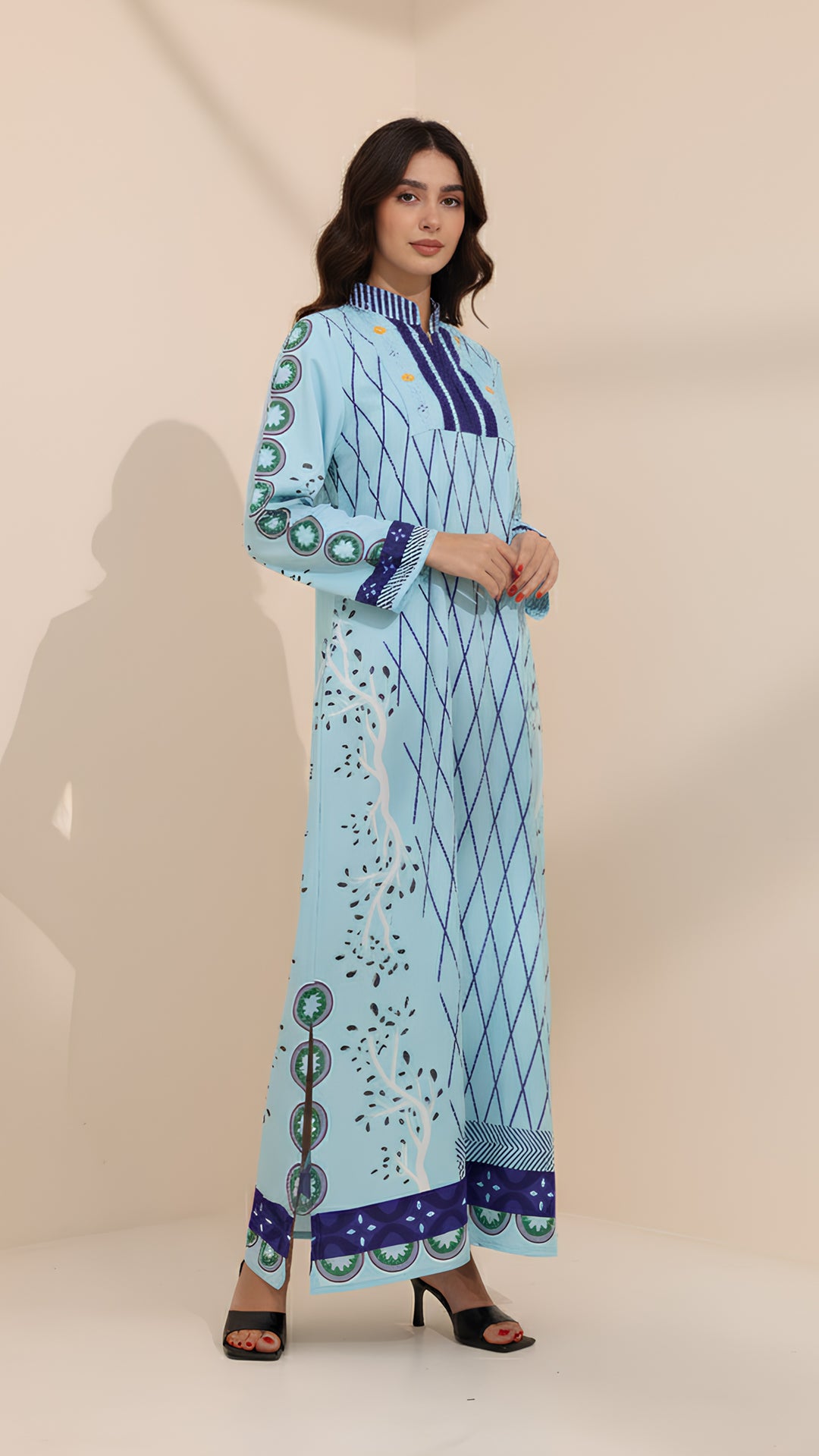 Elanith Azure Kaftan Dress