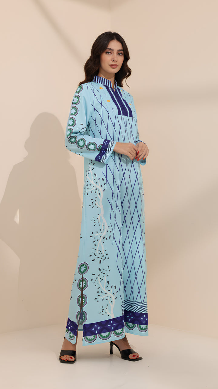 Elanith Azure Kaftan Dress