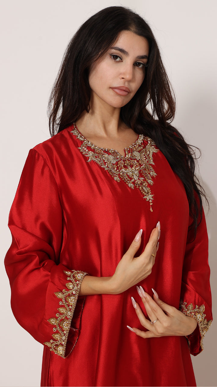 Rubelix Premium Lustrous Silk Kaftan