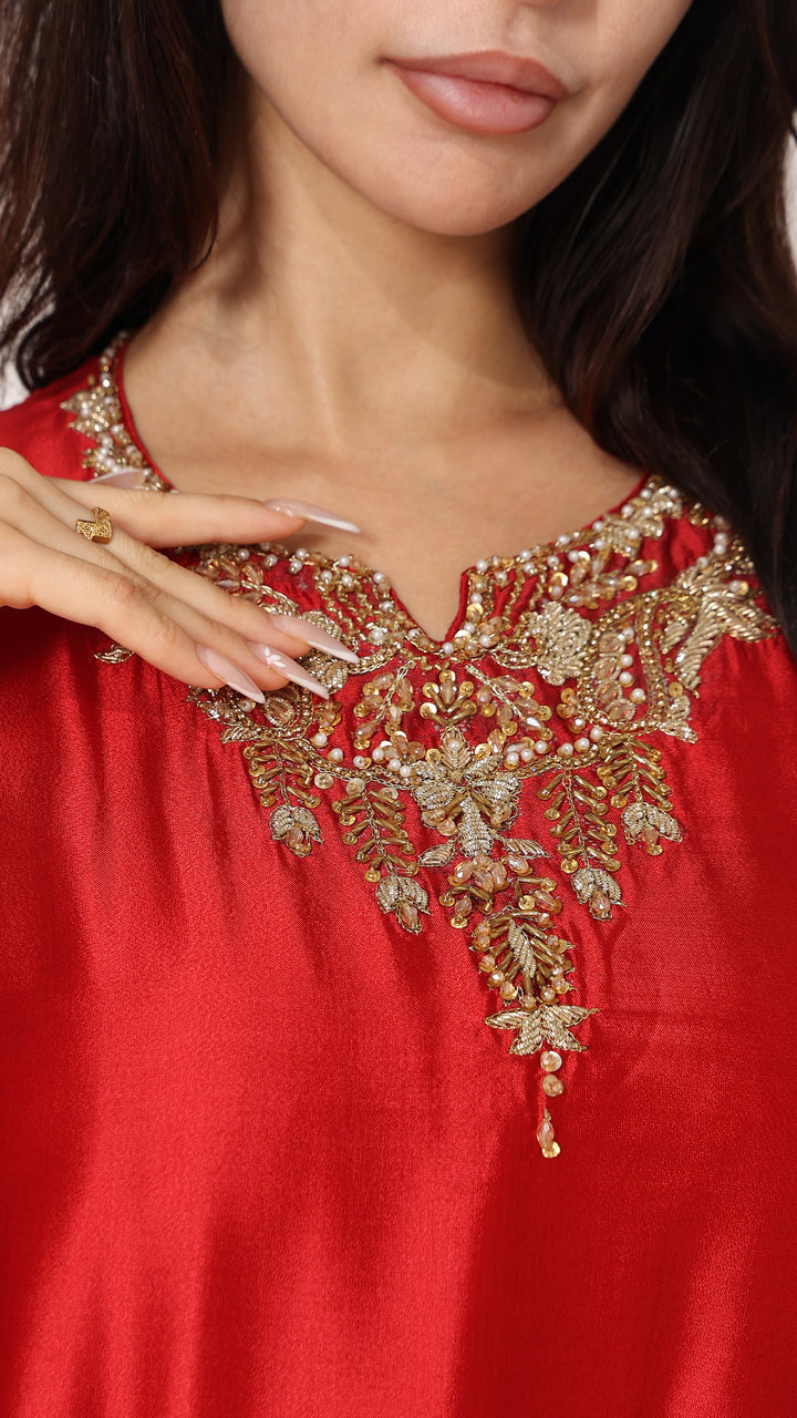 Rubelix Premium Lustrous Silk Kaftan