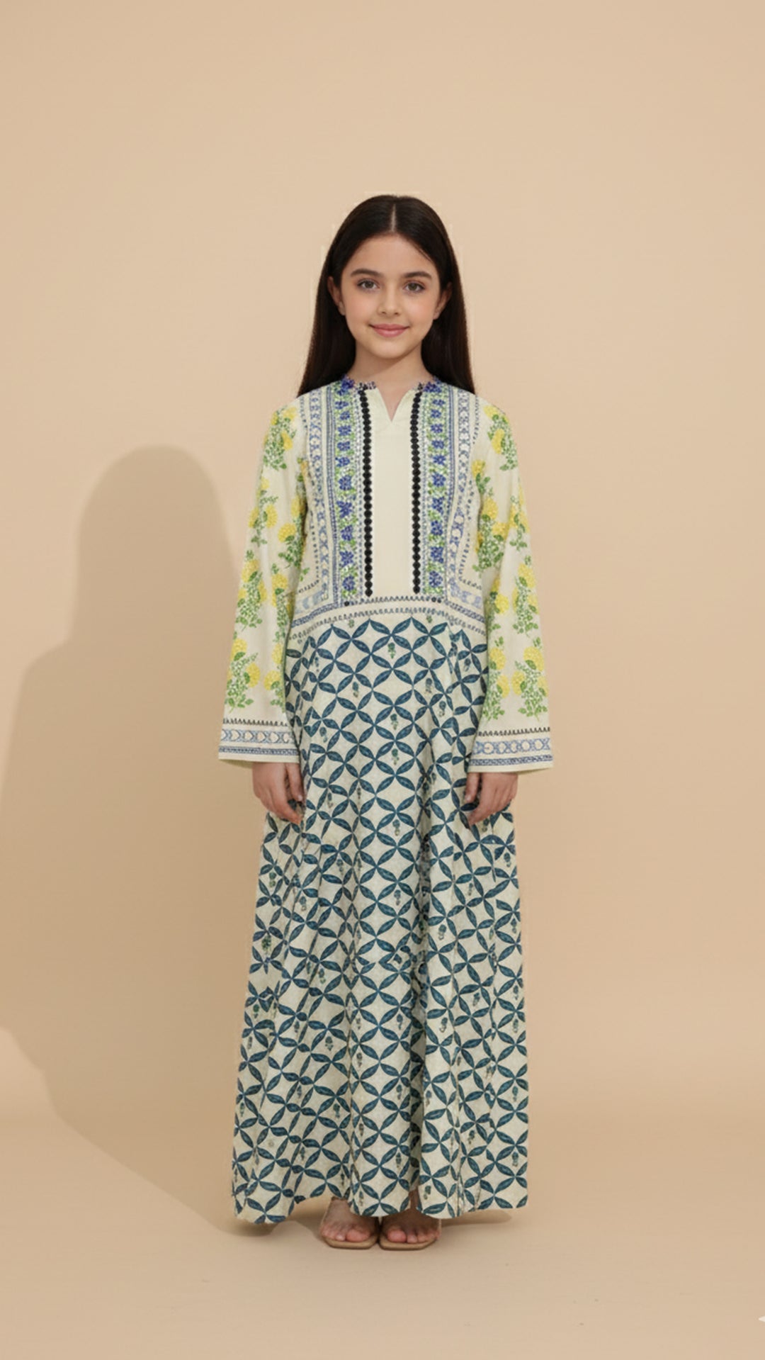 designer kaftan dress for young girls
