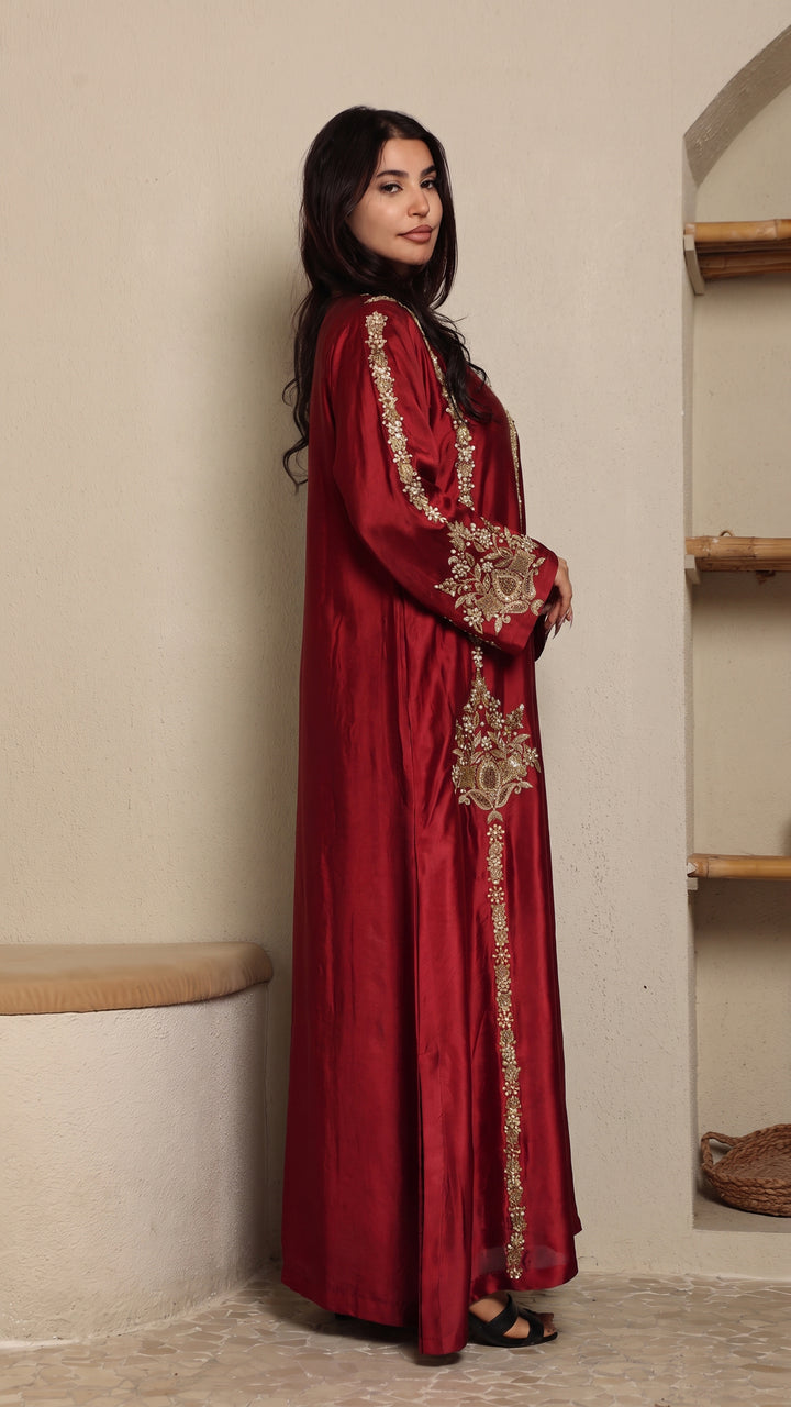 Zafira Premium Lustrous Silk Kaftan