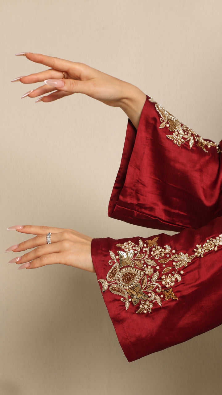 Zafira Premium Lustrous Silk Kaftan