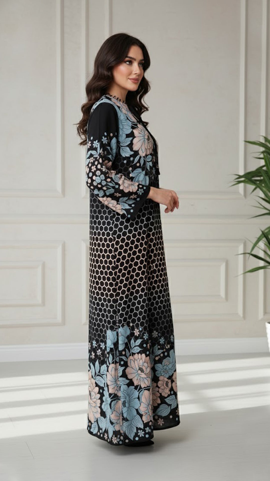 Fleur Noire Kaftan Dress