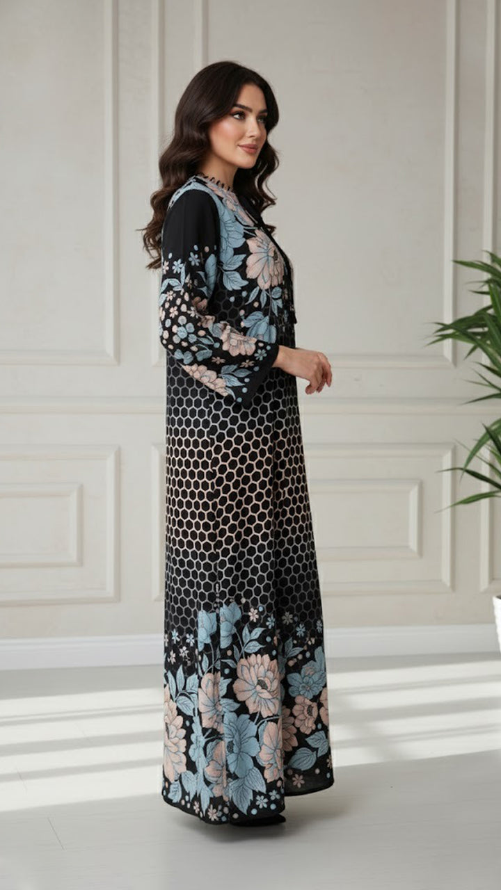 Fleur Noire Kaftan Dress