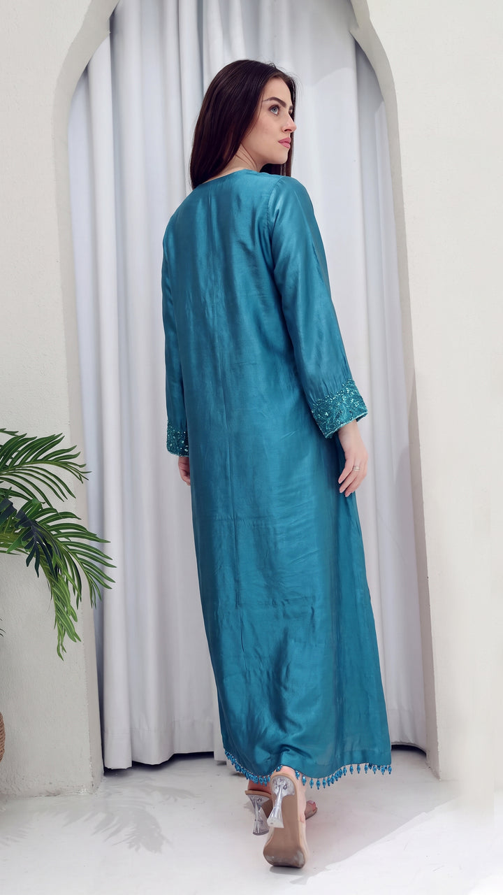 Calista Premium Lustrous Silk Kaftan