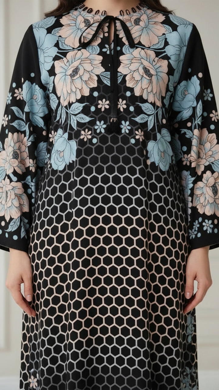 Fleur Noire Kaftan Dress