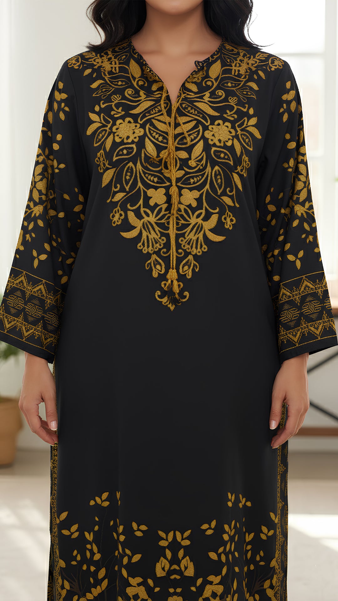 Elaren Onyx Kaftan Dress