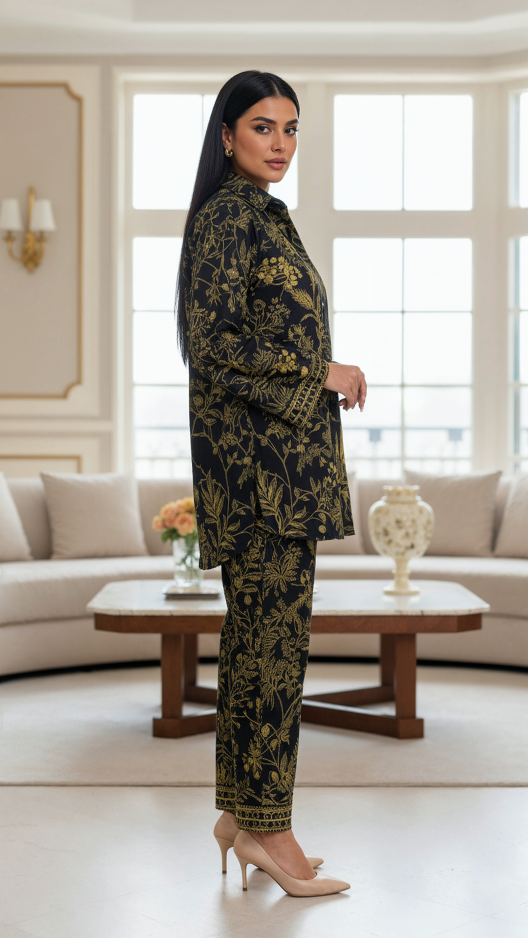 طقم زاريل الأسود المتناسق