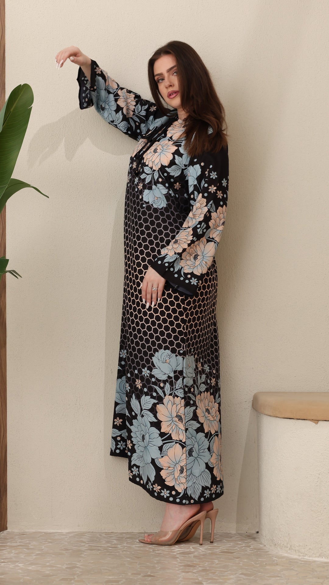 Fleur Noire Kaftan Dress