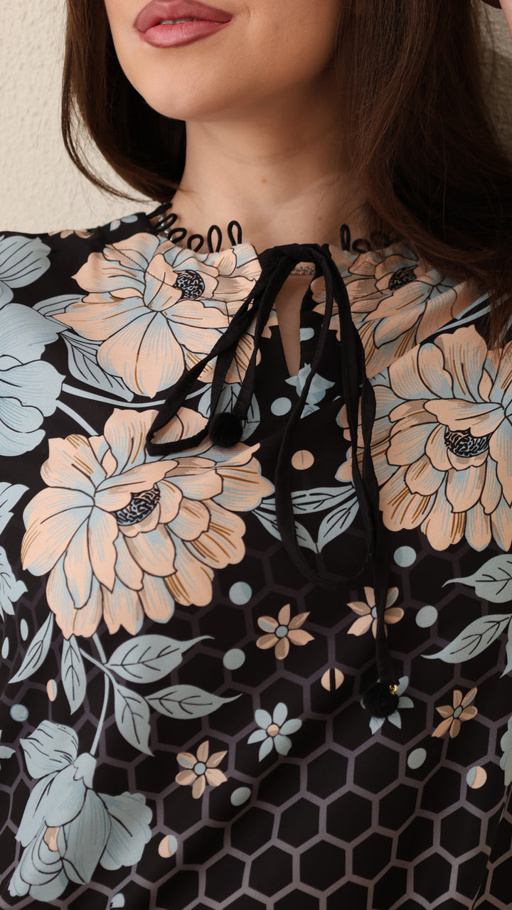 Fleur Noire Kaftan Dress