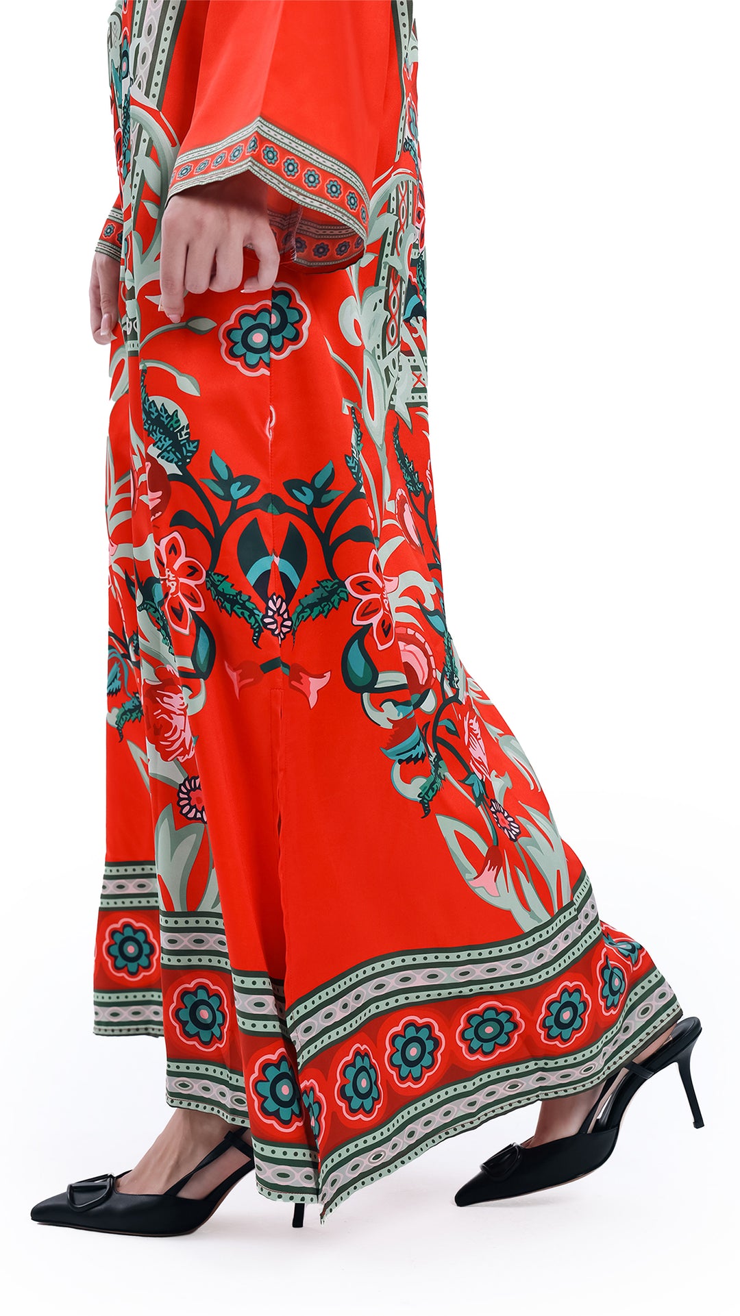 Crimson Mirage Kaftan Dress