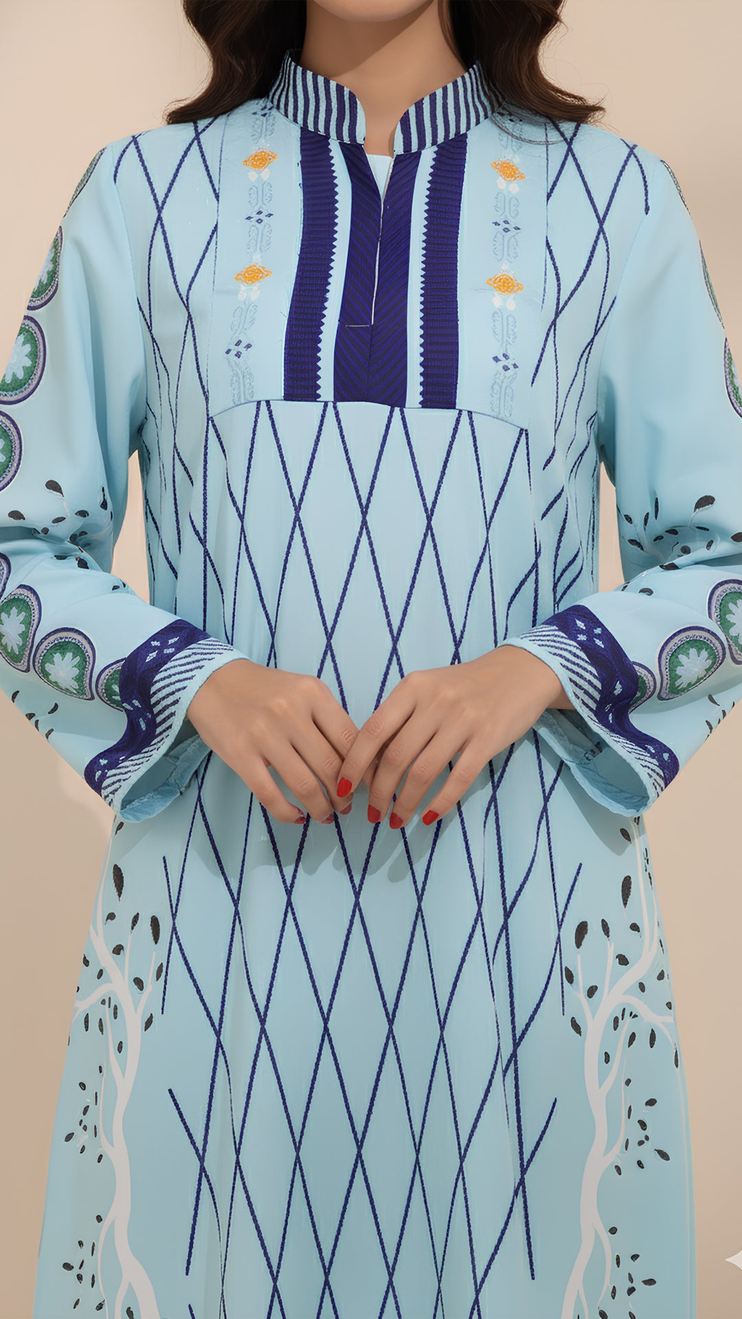 Elanith Azure Kaftan Dress